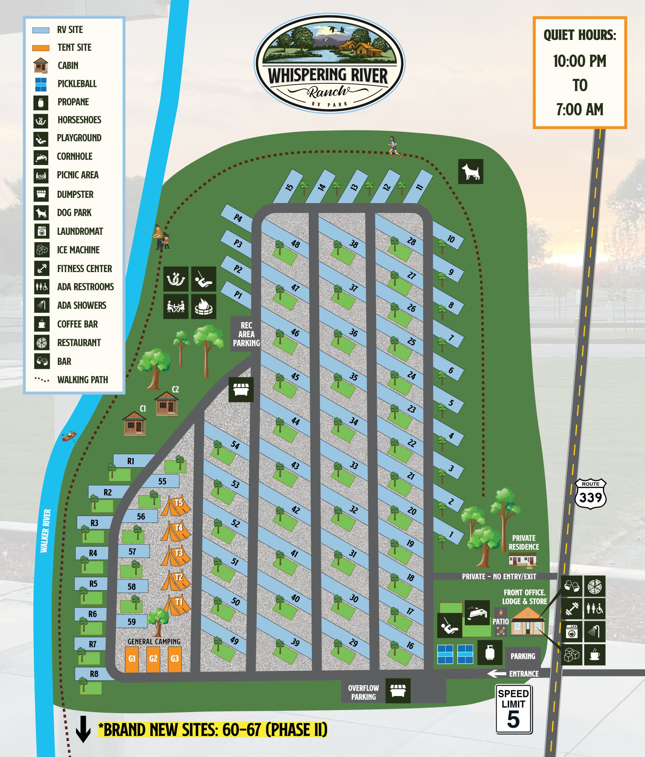 Whispering River Ranch Map