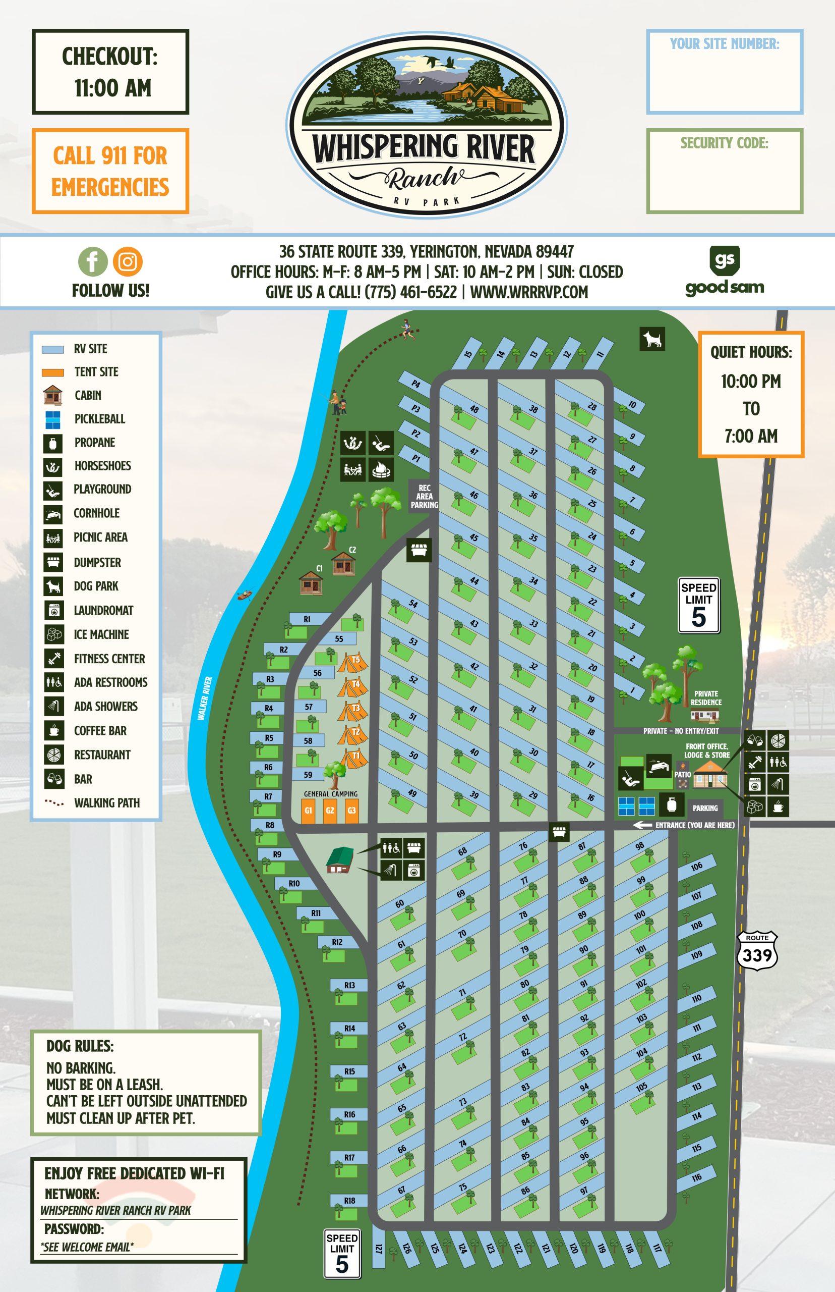Whispering River Ranch Map